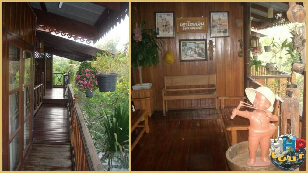 Экскурсия Река Квай + Сафари. Кокосовый домик тайца, крыльцо.