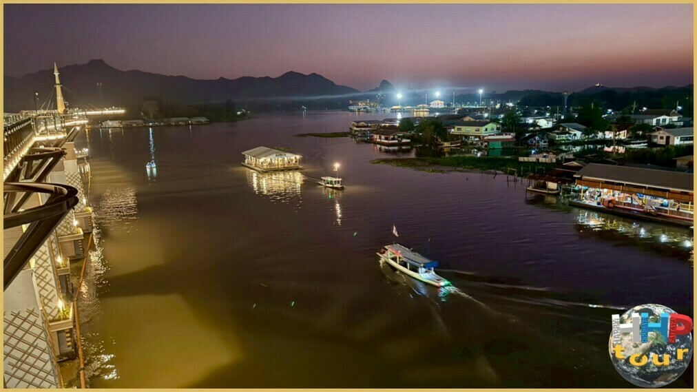 Стеклянный мост на закате во время экскурсии Квай Сафари и Каньон Летающего Дракона.