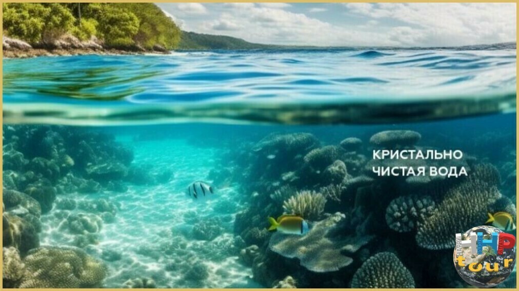 Кристально чистая вода на экскурсии Побег в океан.