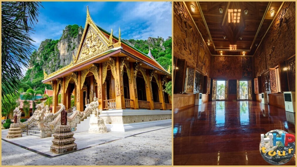 Тайский Экспресс +Река Обезьян. Пещера Tham Khao Yoi, красивый алтарь на территории.
