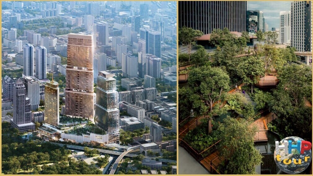 Уникальный панорамный парк Dusit Central Park на экскурсии Новый Вечерний Бангкок.