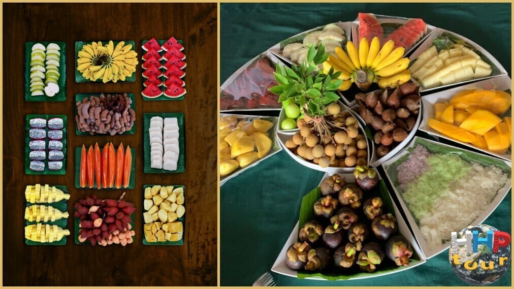 Знакомство с Сиамом, шведский стол из экзотических фруктов.