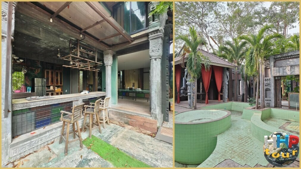 Инстаграм тур. Бассейн и барная стойка в Bali Pool Villa Resort. Заброшенный комплекс вилл. HHP tour