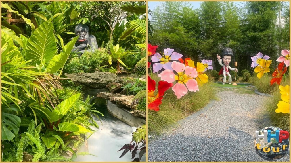 Декорации для фото Элвис Пресли и орангутан в тропических джунглях. Экскурсия Тайское Сафари.