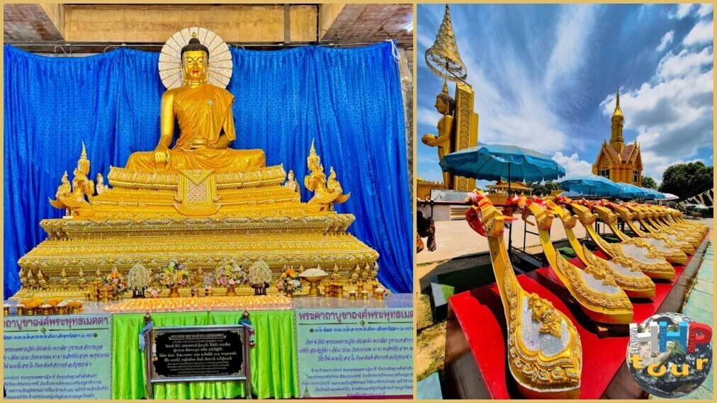 Королевство Сукхотай. Wat Chan Tawan Tok, золотые туфли и статуя Будды.