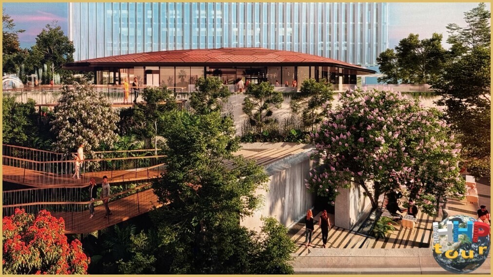 Новый вечерний Бангкок, прогулка по Dusit Central Park.