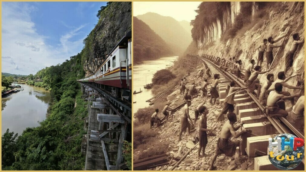 Экскурсия из Паттайи на 2 дня 1 ночь Река Квай + Сафари. Фото подтверждающее строительство моста местными тайцами.