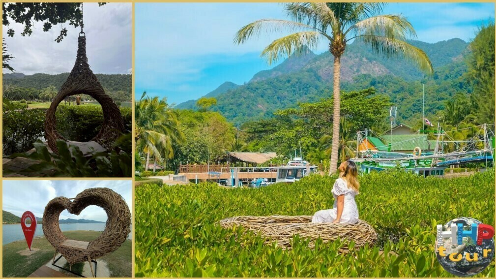 Экскурсия Ко Чанг эконом. Различные декорации для фото, в отеле Chai Chet Resort, пляж Клонг Прао.