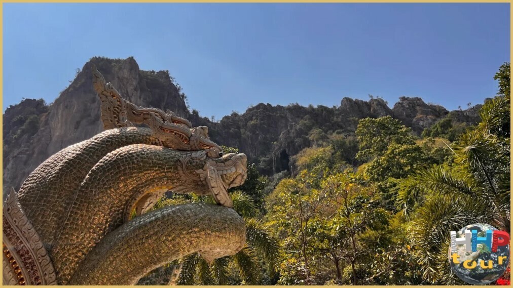 Тайский Экспресс +Река Обезьян. Пещера Tham Khao Yoi, стражи на входе.