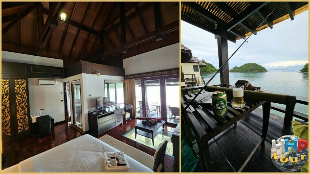 Сиамский пролив. Номер в отеле Tantawan Resort и рыбалка с террасы на спиннинг.