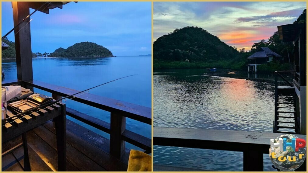 Сиамский пролив. Tantawan Resort рыбалка из номера на закате.