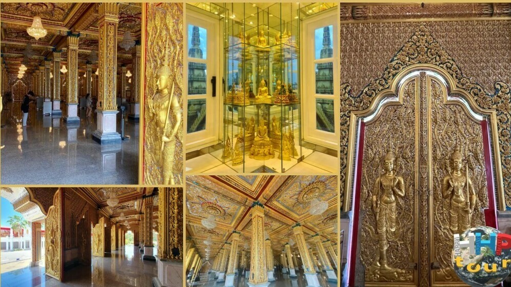 Золотой Замок (Прасат Тонг Кхам). Красивые рельефы на стенах и дверях.