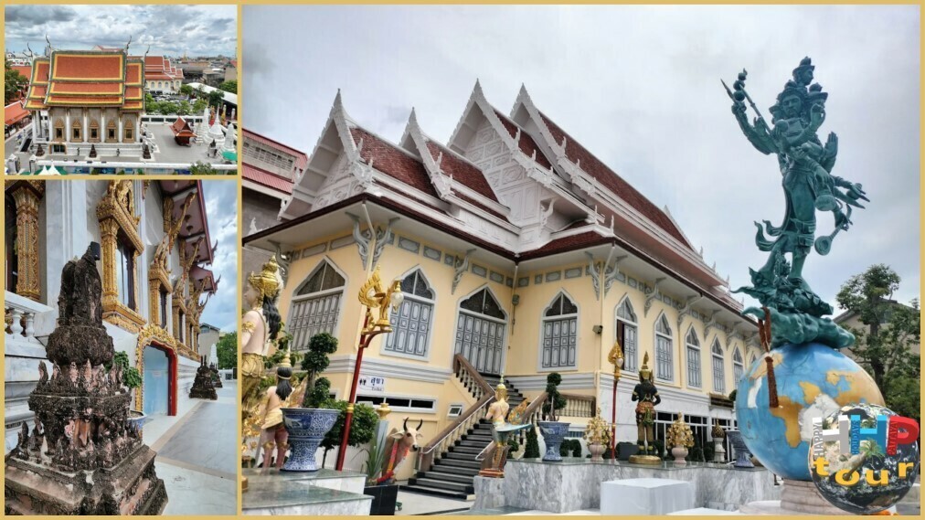 Новый вечерний Бангкок храмовый комплекс Wat Intharawihan, Маэй-Сампет — храм Мудреца.