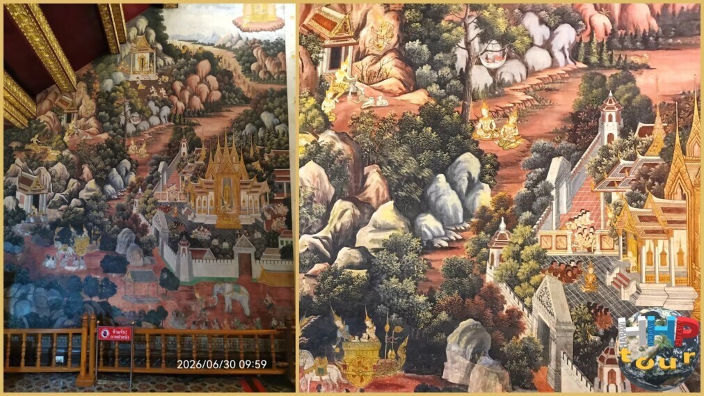 Королевство Сукотай, Wat Phra Si Rattana Mahathat Woramahawihan фрески на стене.