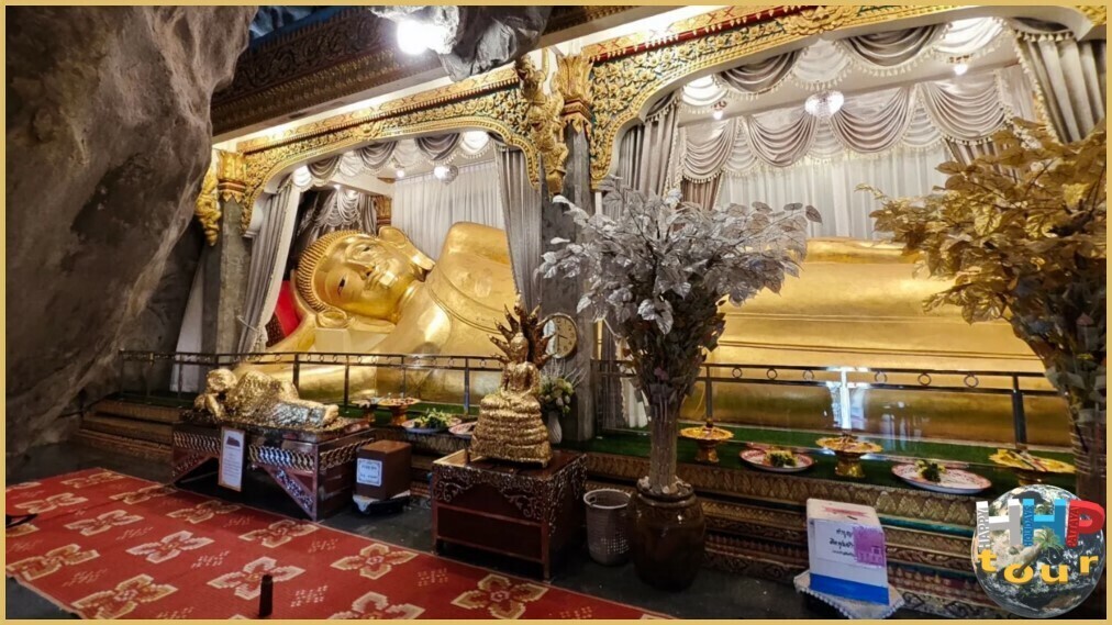 Тайский Экспресс +Река Обезьян. Пещера Tham Khao Yoi, лежащий Будда.