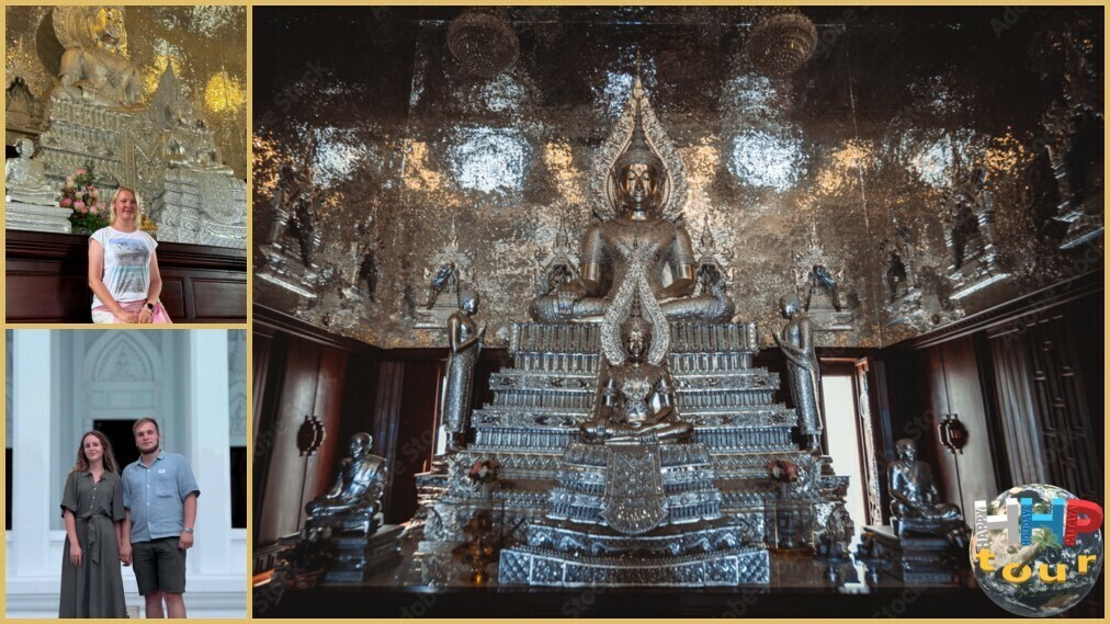 Знакомство с Сиамом, фото на фоне белого храма в Паттайе.