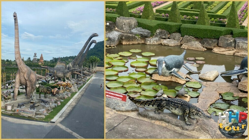 Каких только динозавров нет в саду Нонг Нуч Паттайя.