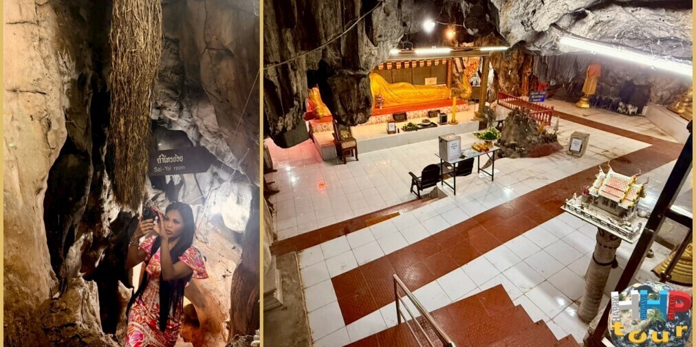 Гора Пхун и пещерный храм в ней. Статуя лежащего Будды. Посещаем на экскурсии Квай Сафари и Каньон Летающего Дракона.