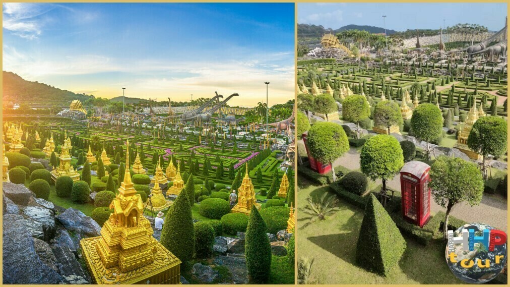 Красный телефон из Англии в парке Нонг Нуч Паттайя.