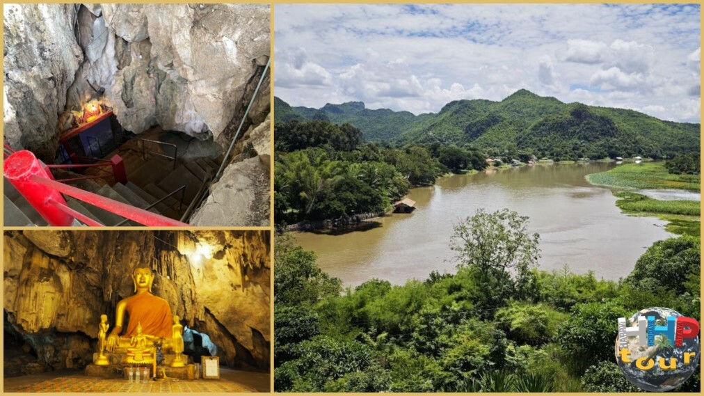 Экскурсия из Паттайи на 2 дня 1 ночь Река Квай + Сафари. Смотровая в Канчанабури на реку и горы, и храм-пещера.