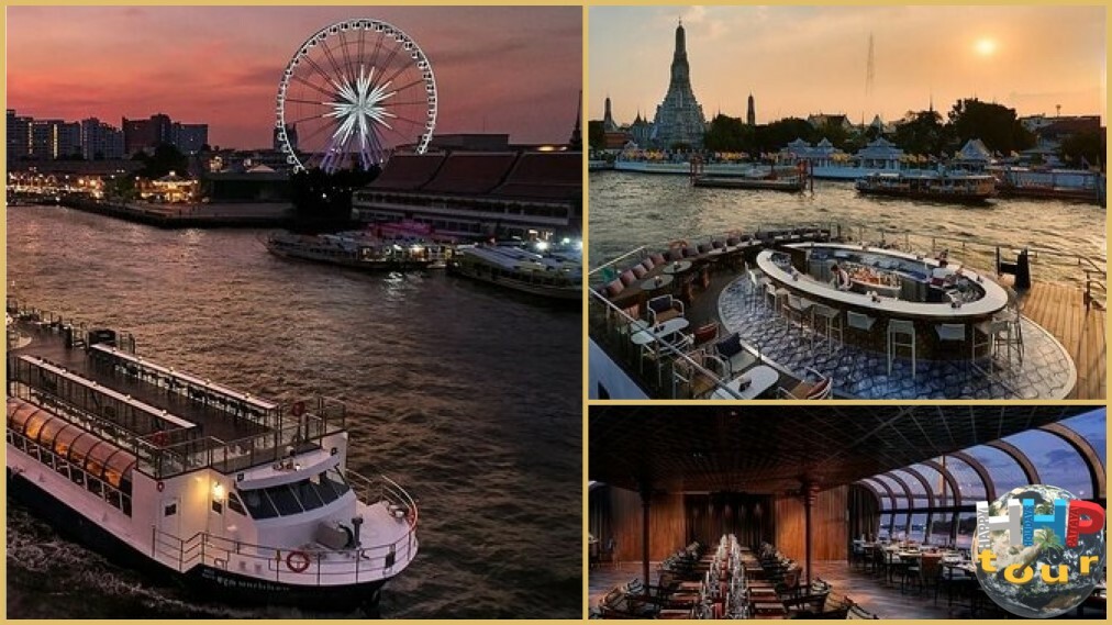 Ужин на корабле ресторане Гранд Орхид в Бангкоке. Экскурсия "Парк Юрского периода и круиз на закате с ужином".